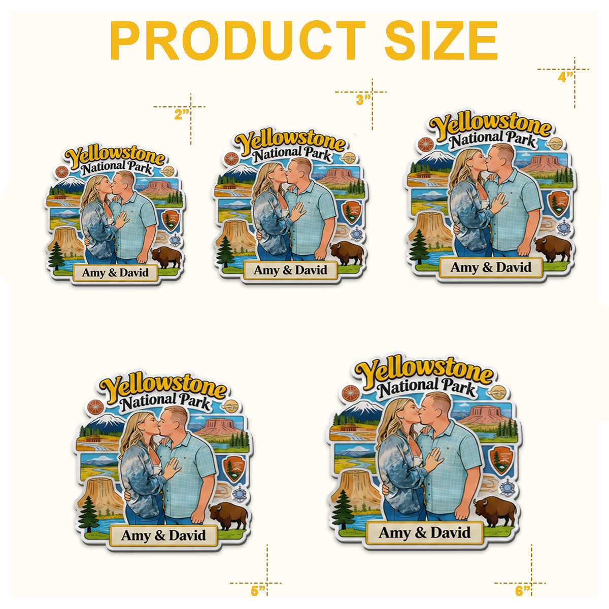 Reiseerinnerungen Nationalpark - Personalisierter Magnet