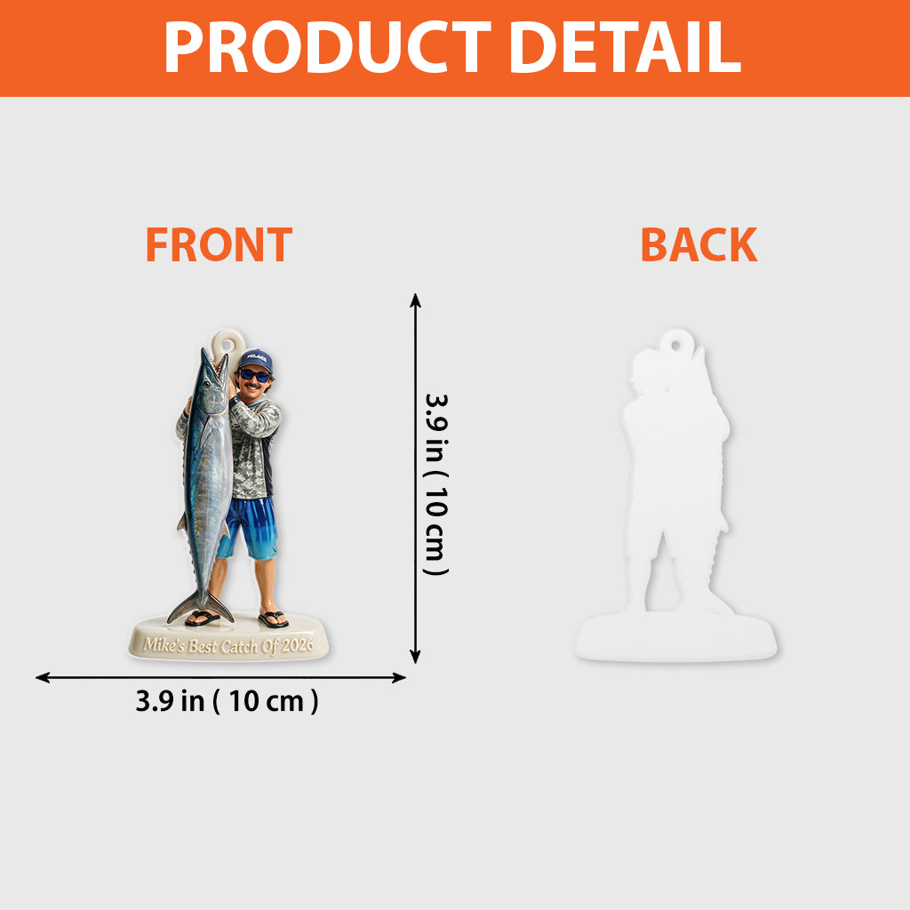 Custom From Any Photo - Personalized Fishing Premium 3D Ornament