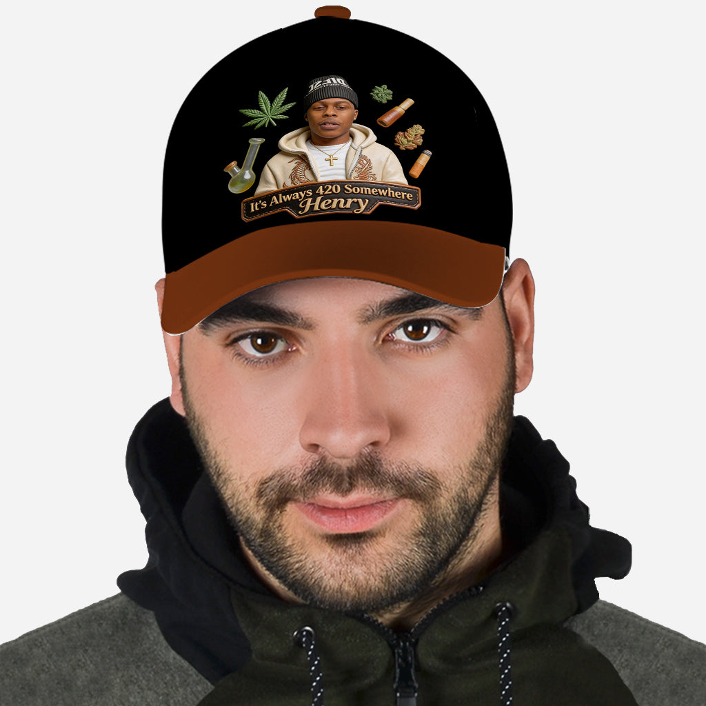 Der coolste Papa der Welt - Personalisierte Weed Classic Cap