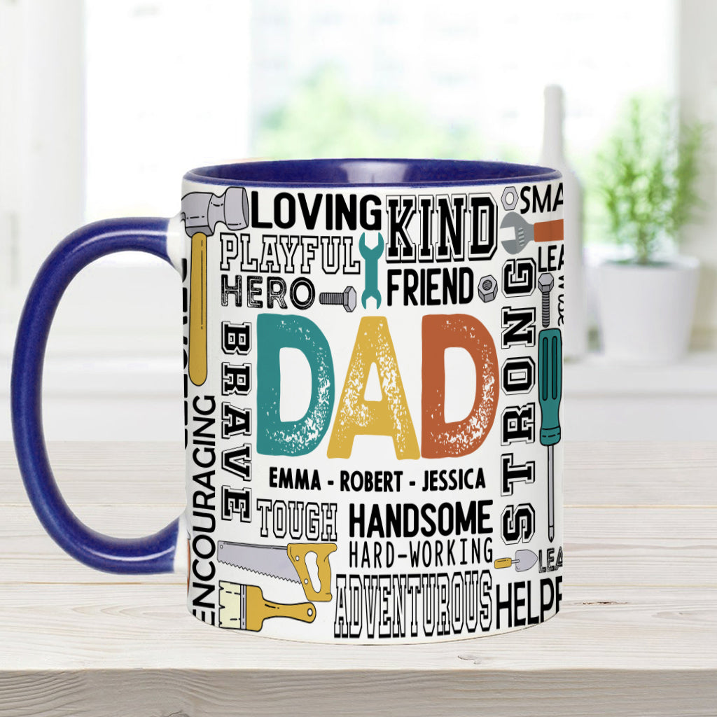 Best Dad Ever - Personalized Father Accent Mug