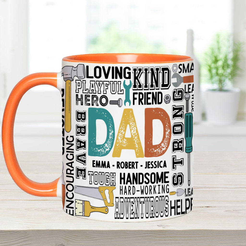 Best Dad Ever - Personalized Father Accent Mug