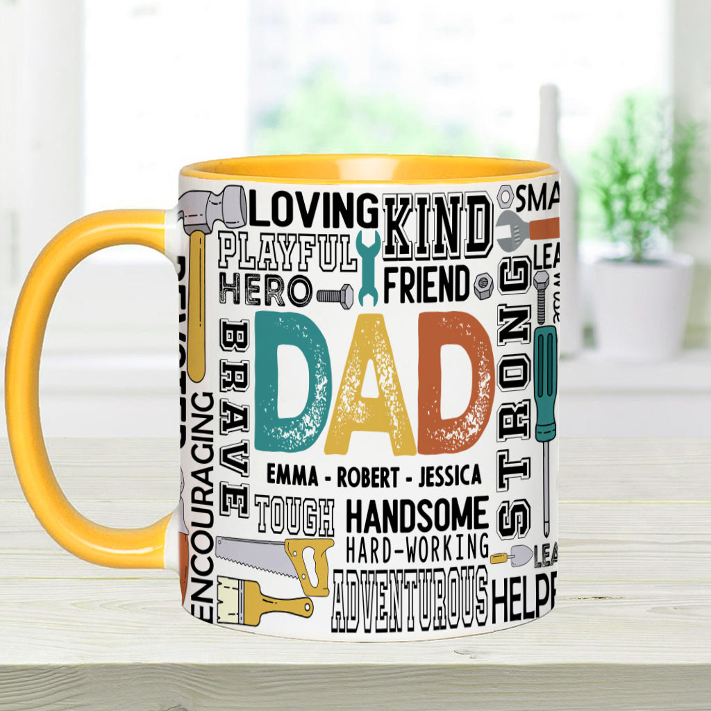 Best Dad Ever - Personalized Father Accent Mug