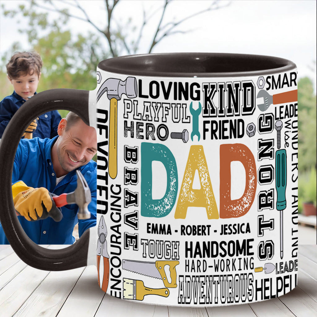 Best Dad Ever - Personalized Father Accent Mug