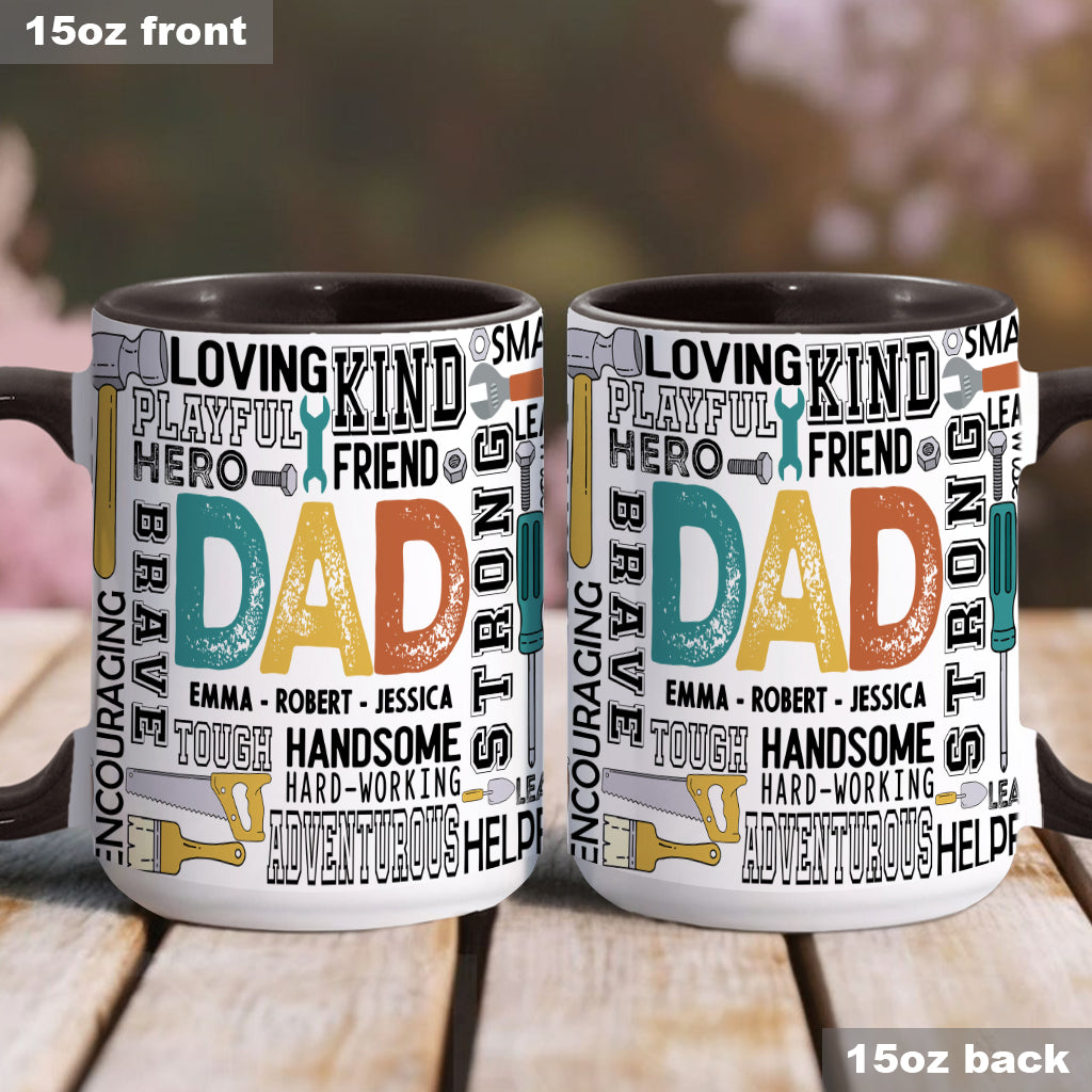 Best Dad Ever - Personalized Father Accent Mug