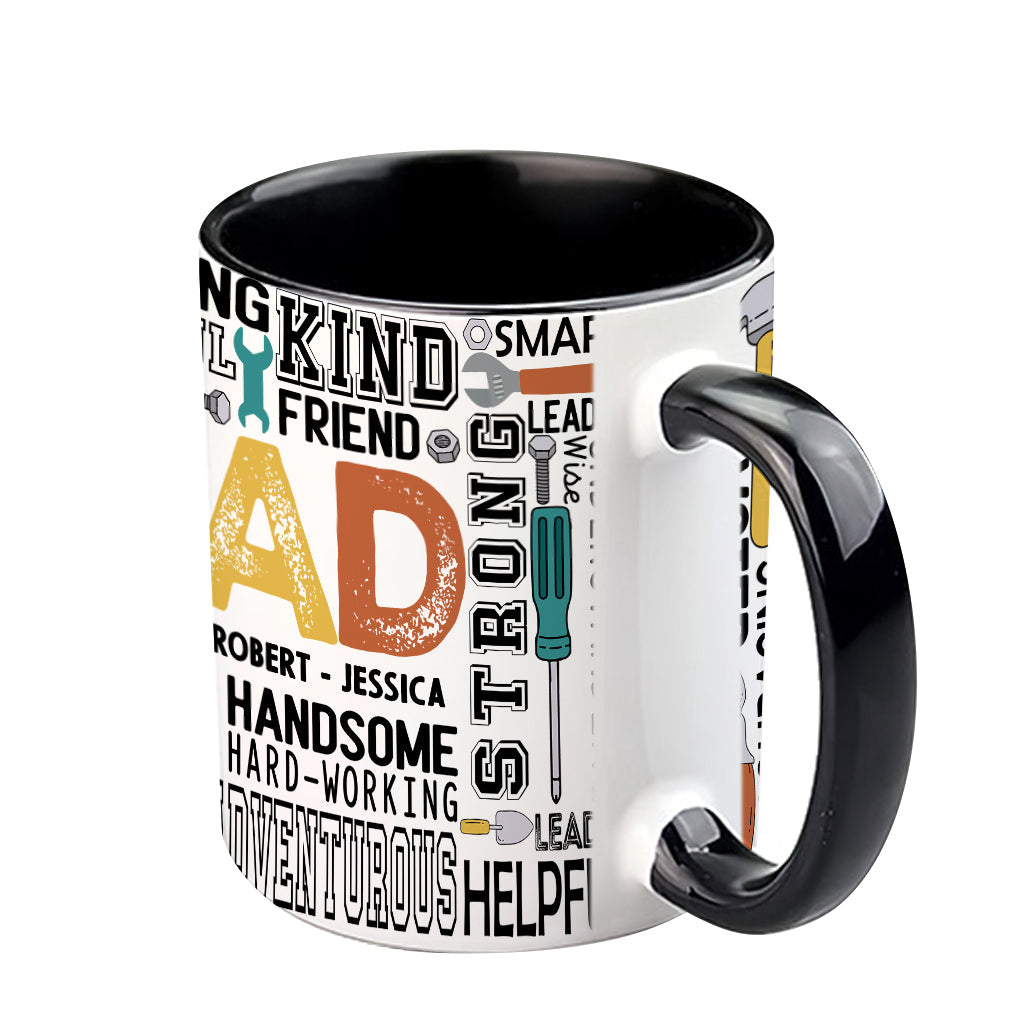 Best Dad Ever - Personalized Father Accent Mug