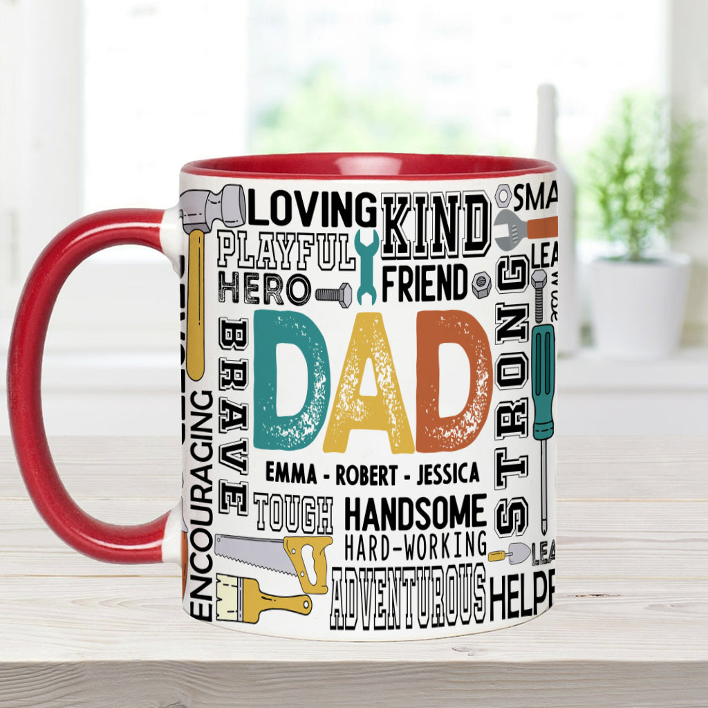 Best Dad Ever - Personalized Father Accent Mug