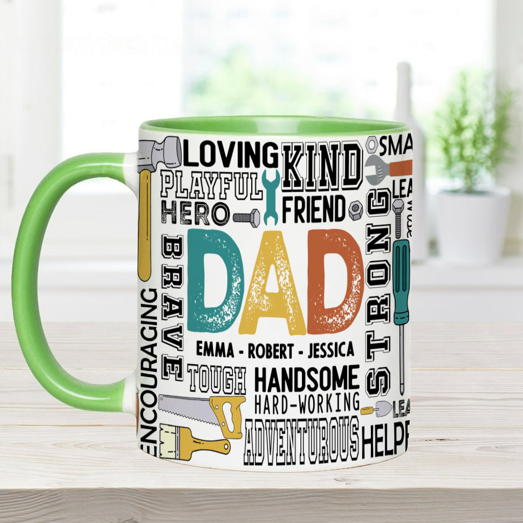 Best Dad Ever - Personalized Father Accent Mug