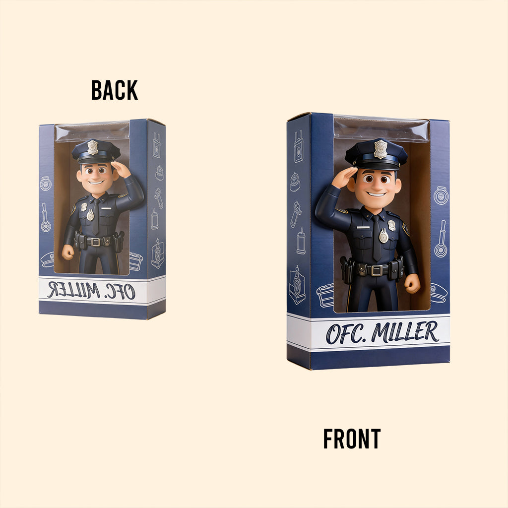 Geschenke für Polizisten – Personalisierte Acrylplakette in individueller Form für Polizeibeamte