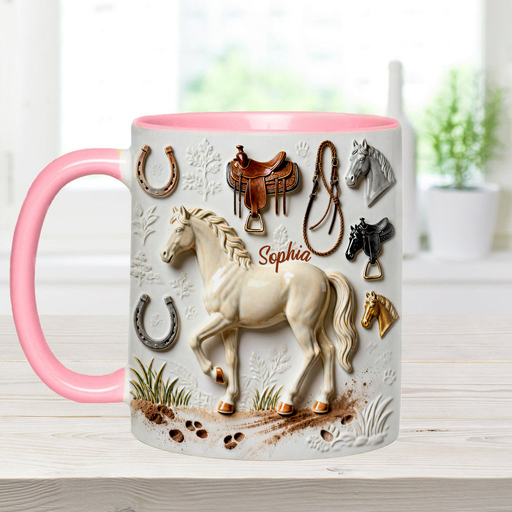 Strong Horse - Personalized Horse Accent Mug & Coaster