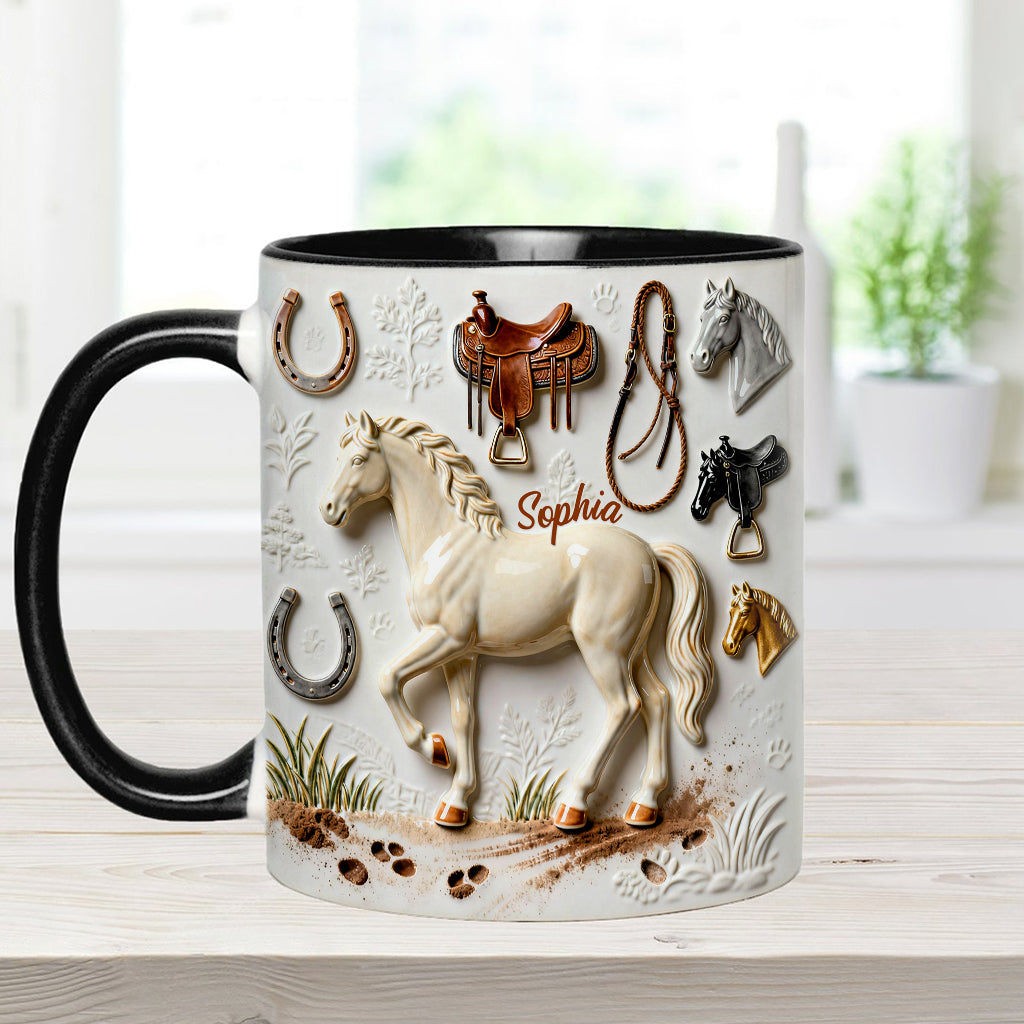 Strong Horse - Personalized Horse Accent Mug & Coaster
