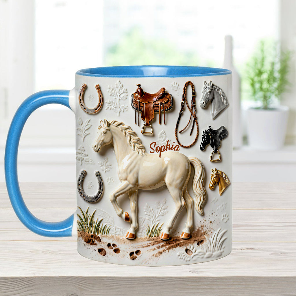 Strong Horse - Personalized Horse Accent Mug & Coaster