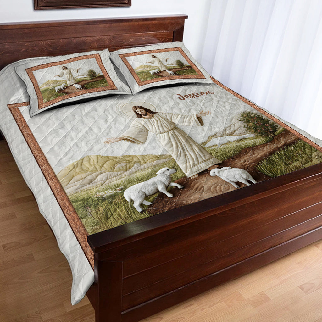 Jesus-Lampe – Personalisiertes Weihnachtsquilt-Set