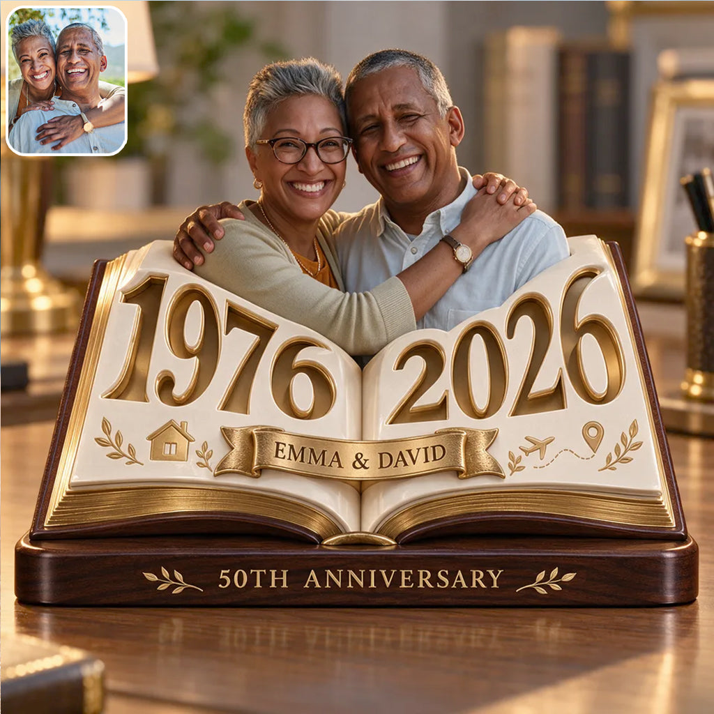 Personalisierte Geschenke für Paare, Romantische Jubiläumsfigur für Ehemann und Ehefrau mit Namen und Datum, Freund Freundinnen Geschenk - Personalisierte Paar Acrylplakette