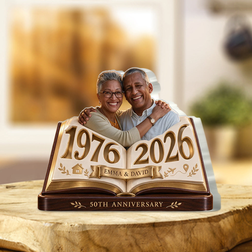 Personalisierte Geschenke für Paare, Romantische Jubiläumsfigur für Ehemann und Ehefrau mit Namen und Datum, Freund Freundinnen Geschenk - Personalisierte Paar Acrylplakette