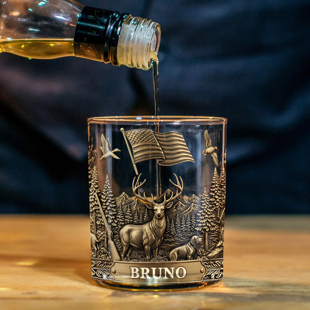 Es ist Jagdsaison – personalisiertes Jagd-Whiskyglas