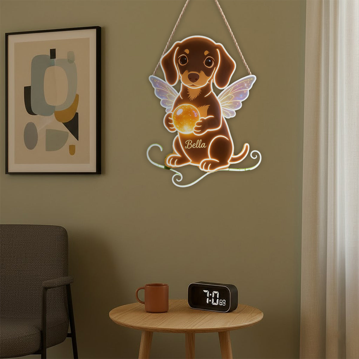 Personalisierte Haustierfoto - Individuelles LED-Licht Acrylschild