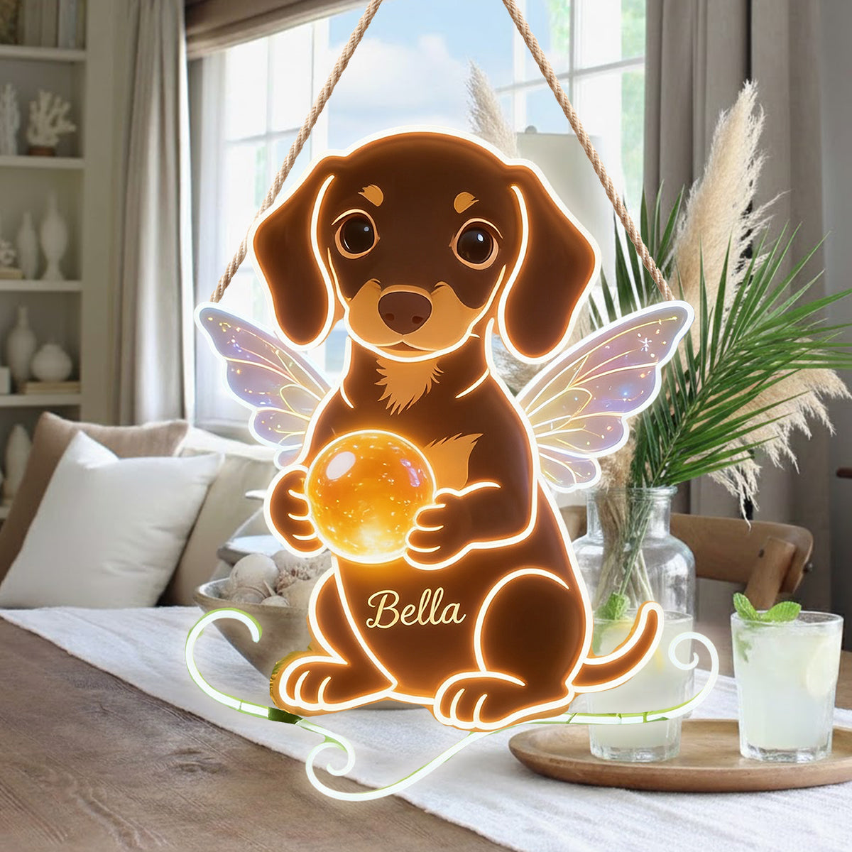 Personalisierte Haustierfoto - Individuelles LED-Licht Acrylschild