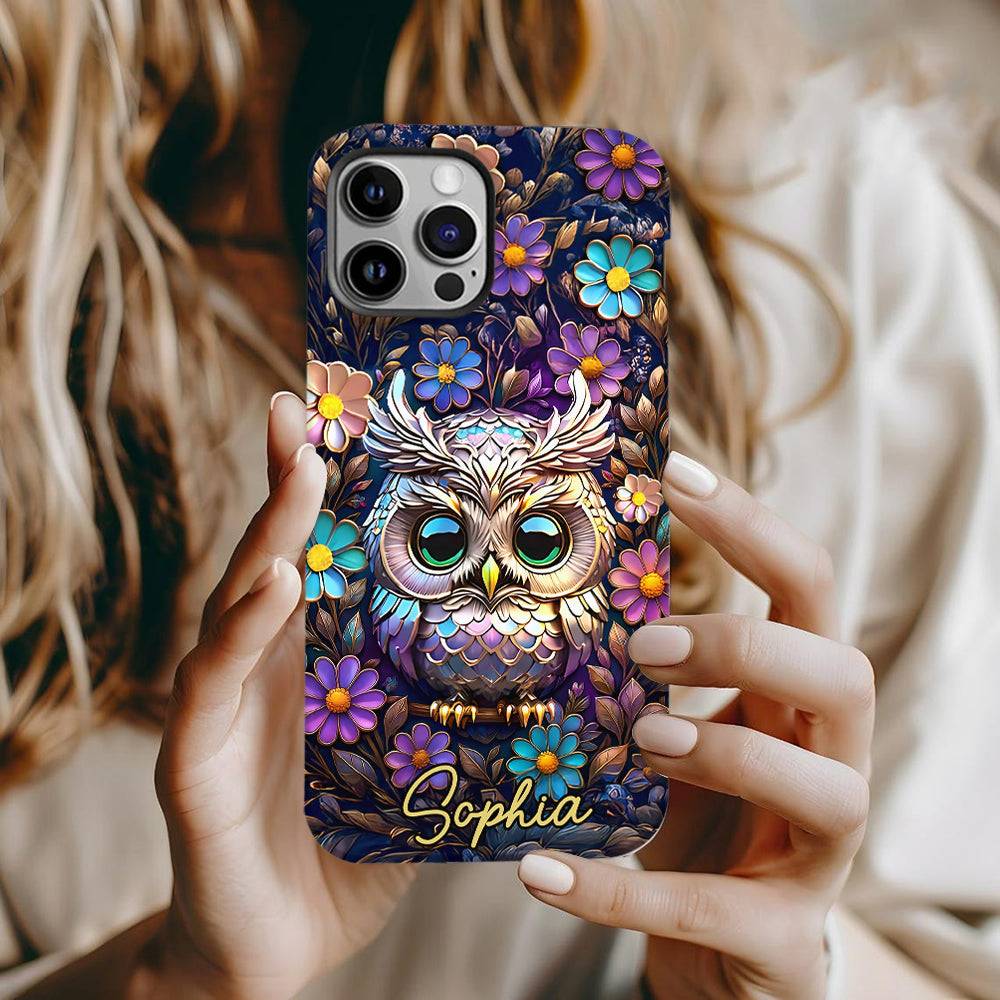 Cute Owl - Personalized Owl Full Print Phone Case