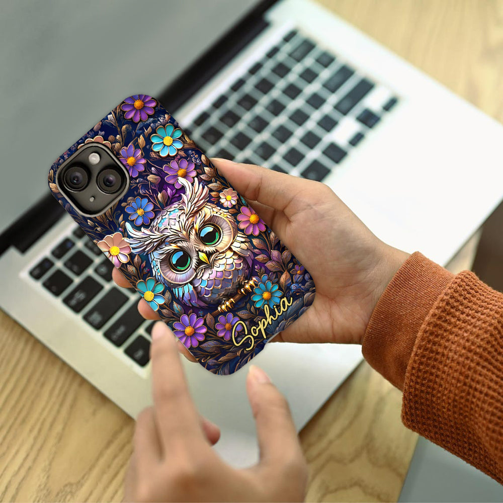 Cute Owl - Personalized Owl Full Print Phone Case