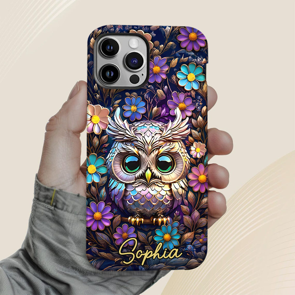 Cute Owl - Personalized Owl Full Print Phone Case