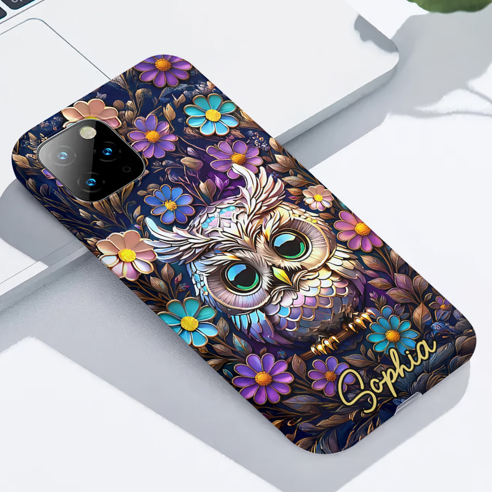 Cute Owl - Personalized Owl Full Print Phone Case