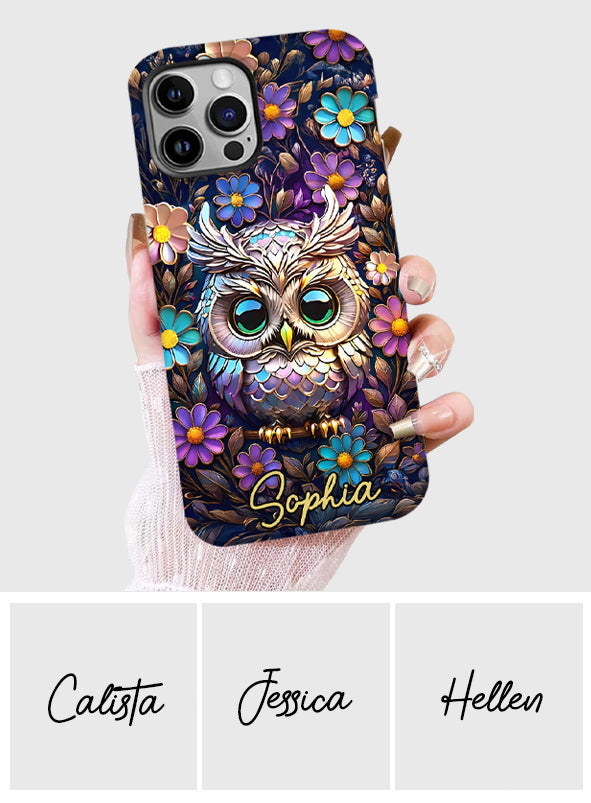 Cute Owl - Personalized Owl Full Print Phone Case