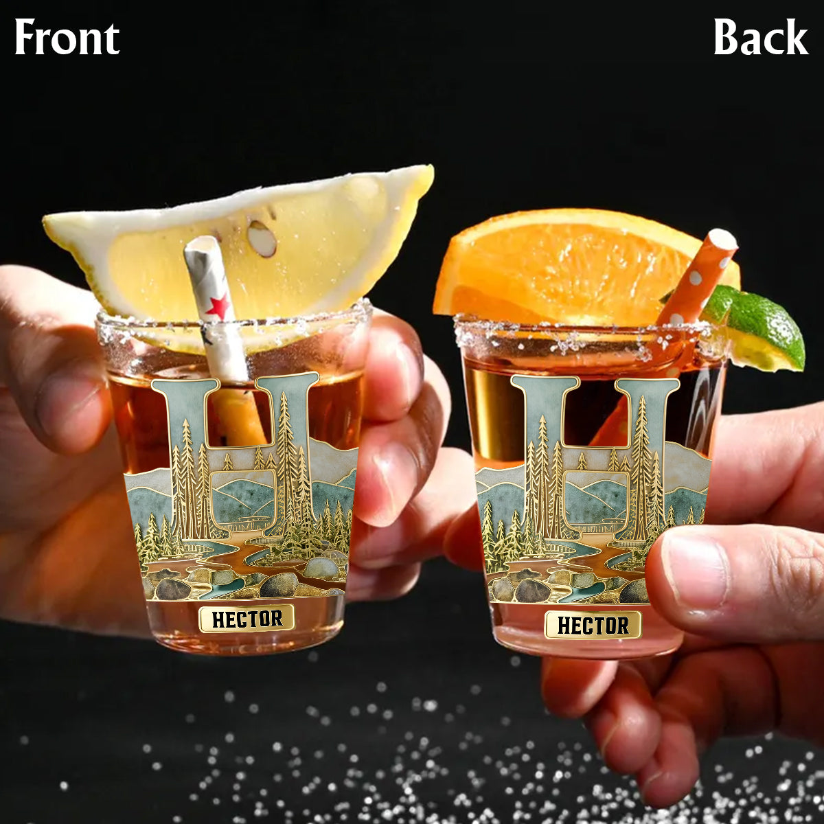 Individuell gestaltete Gläser für Whisky-, Bourbon- und Tequila-Liebhaber – Set personalisierter Whisky-Shotgläser