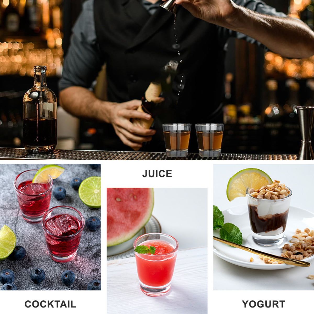 Individuell gestaltete Gläser für Whisky-, Bourbon- und Tequila-Liebhaber – Set personalisierter Whisky-Shotgläser