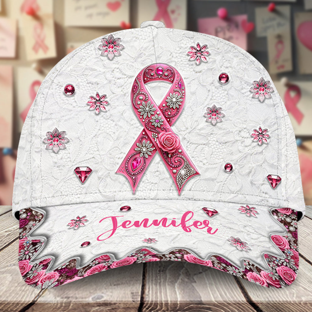 Brustkrebsbewusstsein – Personalisierte klassische Kappe zum Thema Brustkrebsbewusstsein