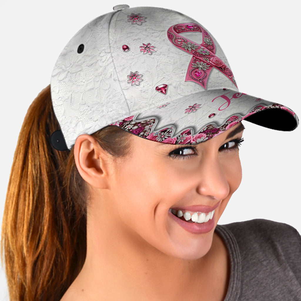 Brustkrebsbewusstsein – Personalisierte klassische Kappe zum Thema Brustkrebsbewusstsein