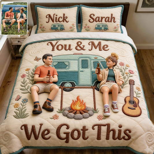 Du & Ich - Personalisierbares Camping-Decken-Set
