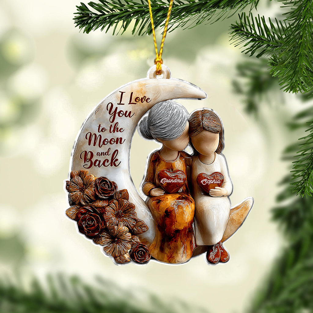 Ich liebe dich bis zum Mond und zurück – Personalisierter Oma-Anhänger