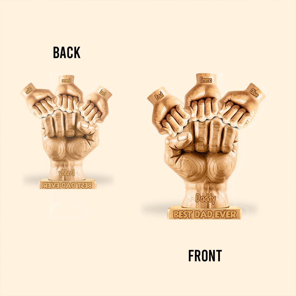 Bester Papa aller Zeiten – Personalisierte Acrylplakette in individueller Form für Väter