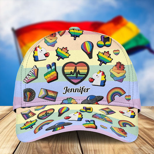 Pride Rainbow – Personalisierte klassische LGBT-Unterstützungskappe