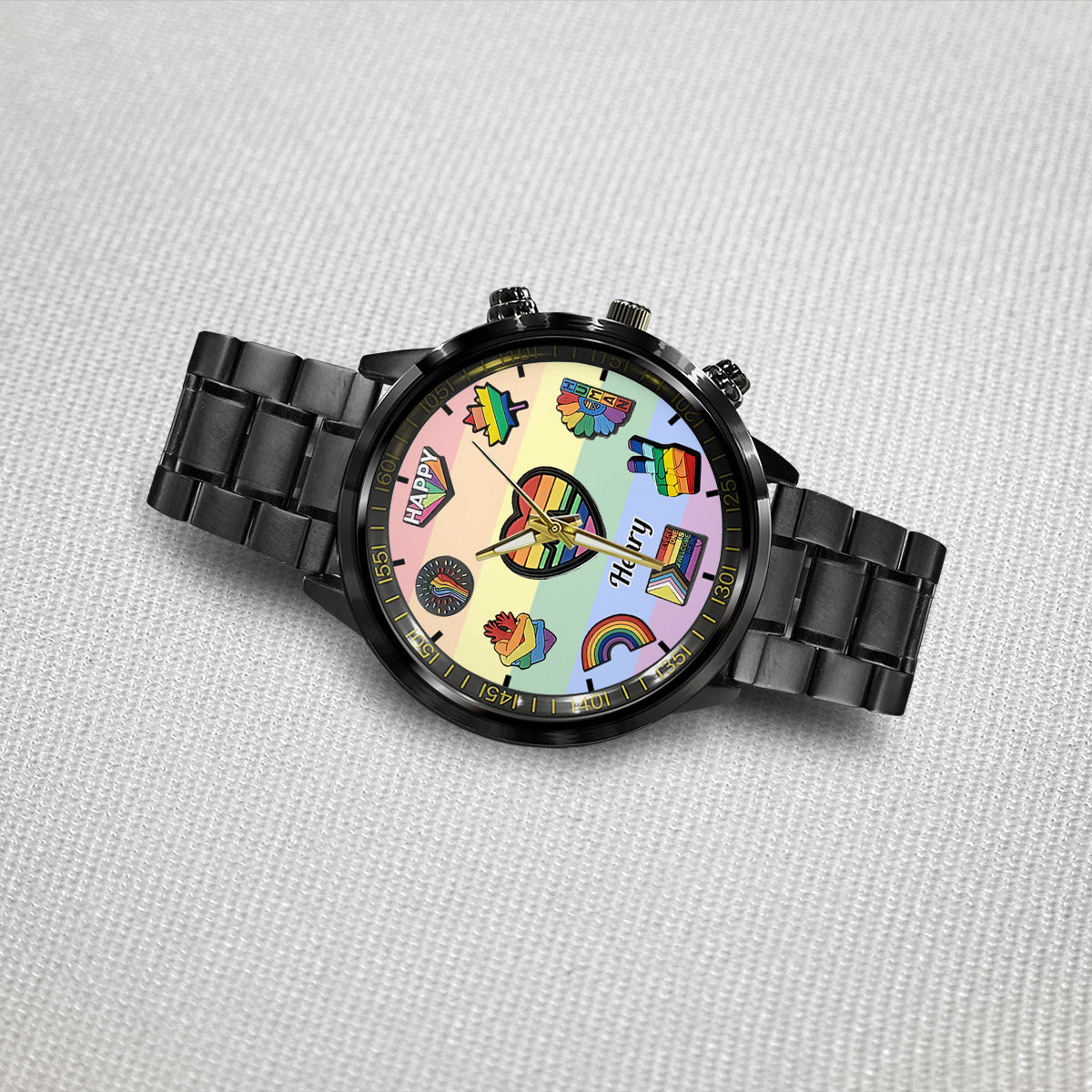 Pride Rainbow - Personalized LGBT Support Hand Watch