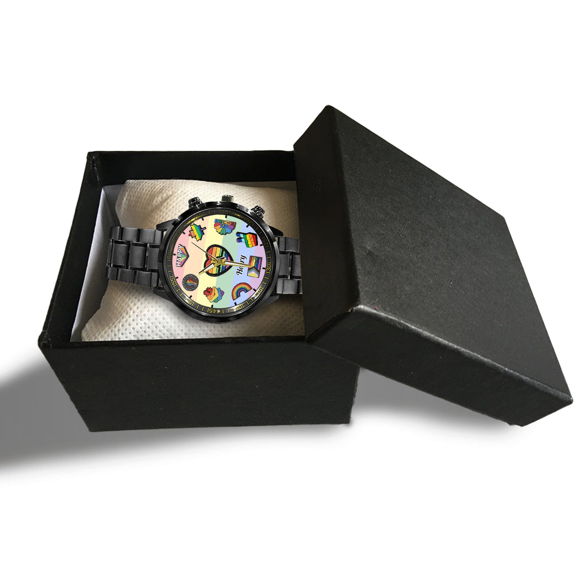 Pride Rainbow - Personalized LGBT Support Hand Watch