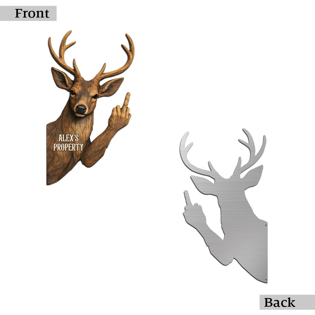 Betreten verboten – personalisiertes Jagdschild aus Metall