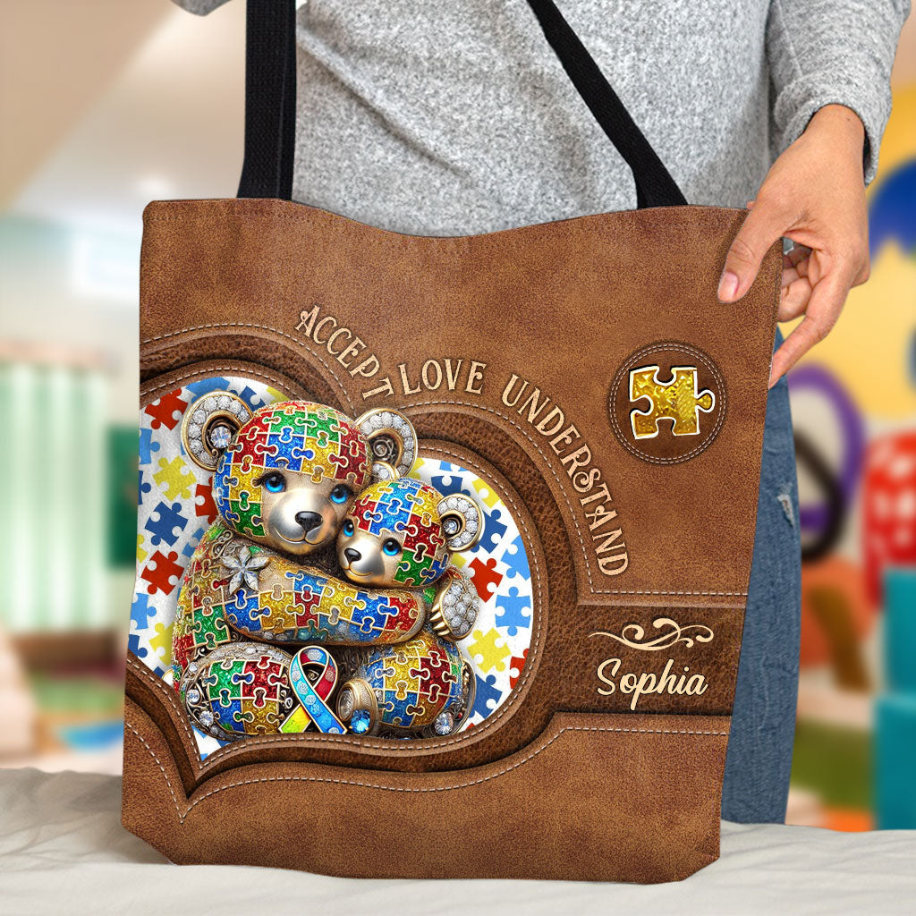 Liebe annehmen, verstehen – Personalisierte Tragetasche zur Sensibilisierung für Autismus