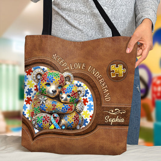 Liebe annehmen, verstehen – Personalisierte Tragetasche zur Sensibilisierung für Autismus