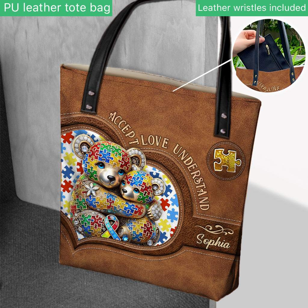 Liebe annehmen, verstehen – Personalisierte Tragetasche zur Sensibilisierung für Autismus