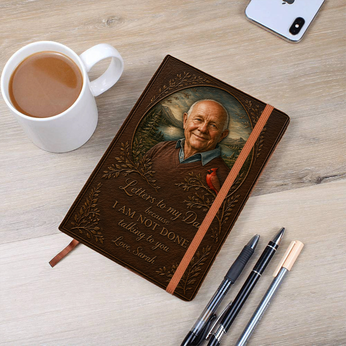 Letter To Someone - Personalized Memorial Leather Journal