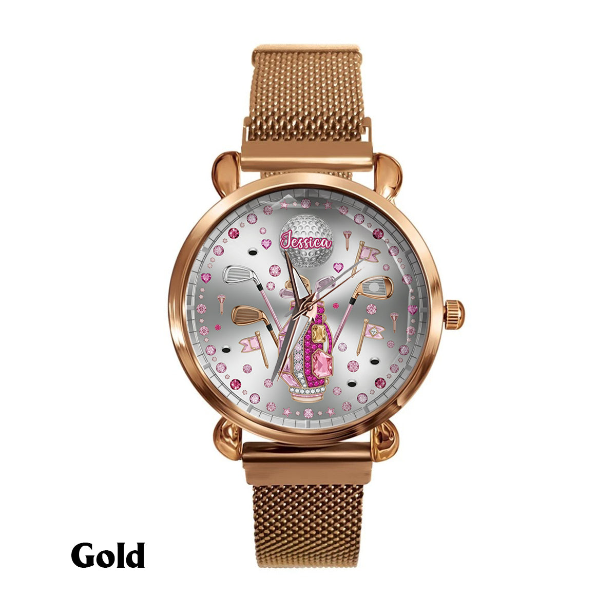 Love Golf – Personalisierte Golf-Damen-Handuhr 