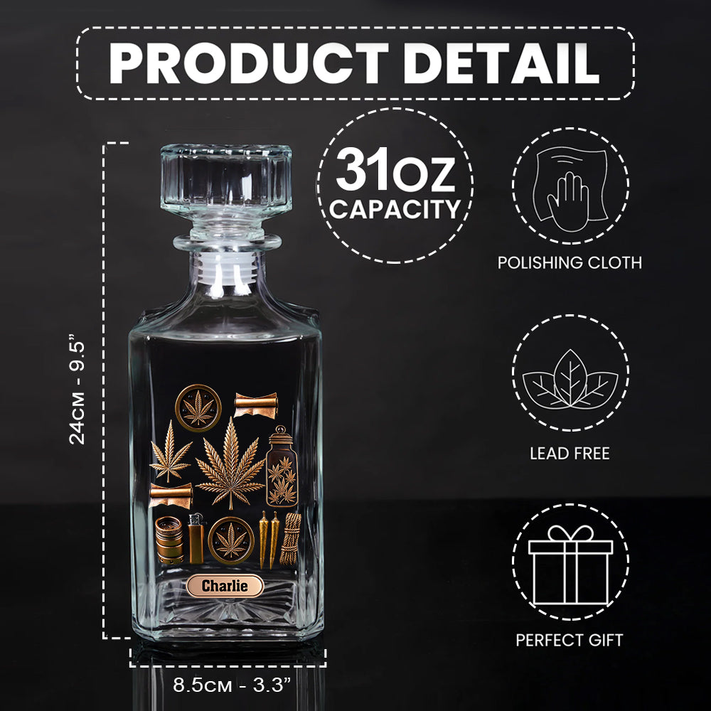 Magic Leaf - Personalized Weed Whiskey Decanter Set