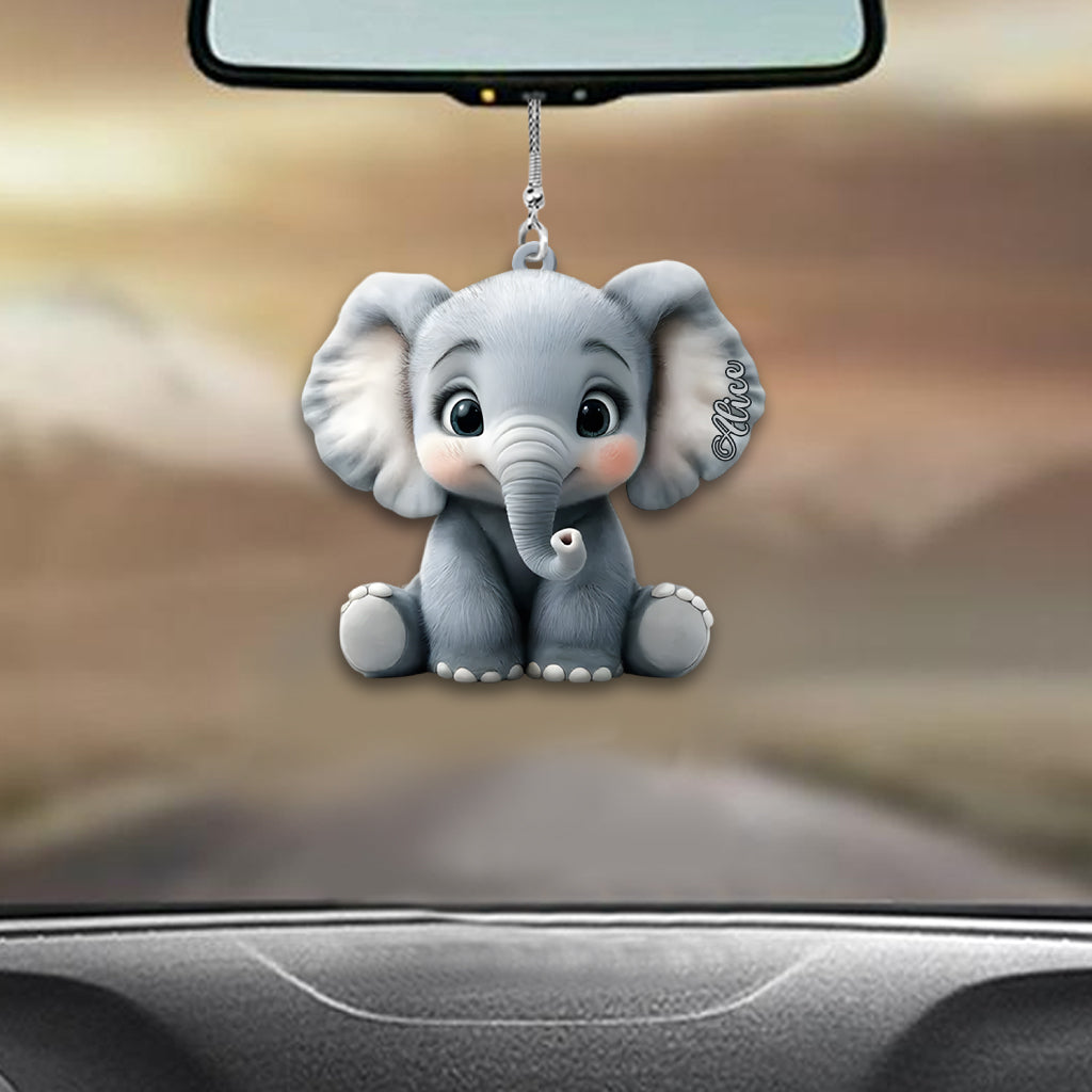 Niedlicher Babyelefant – Personalisierter Elefanten-Autoanhänger