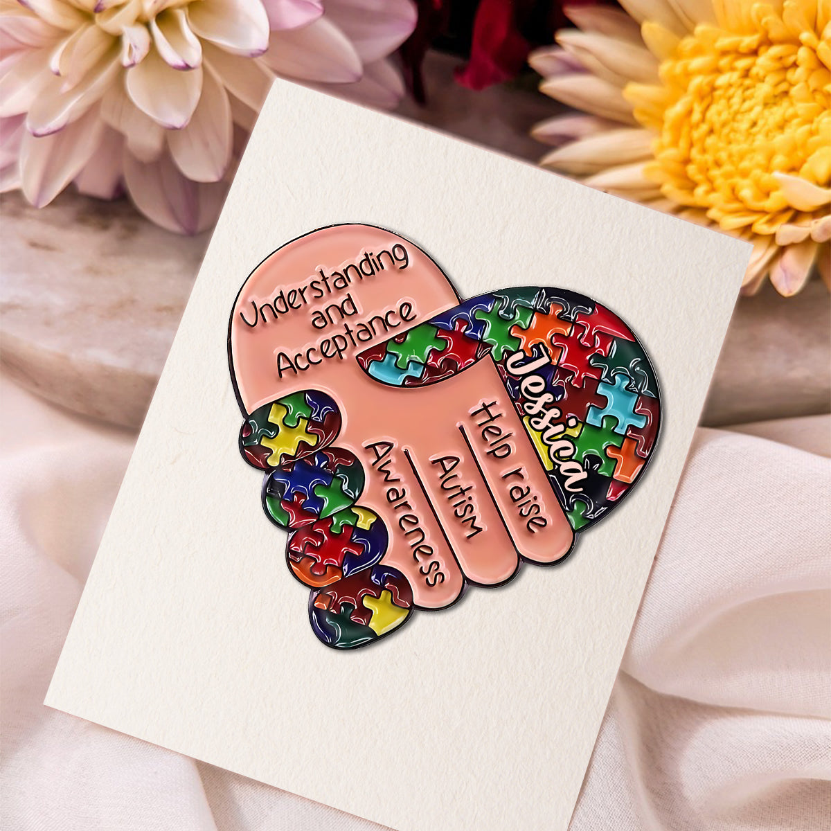 Autismus-Aufklärung – Personalisierte Anstecknadel zur Sensibilisierung für Autismus