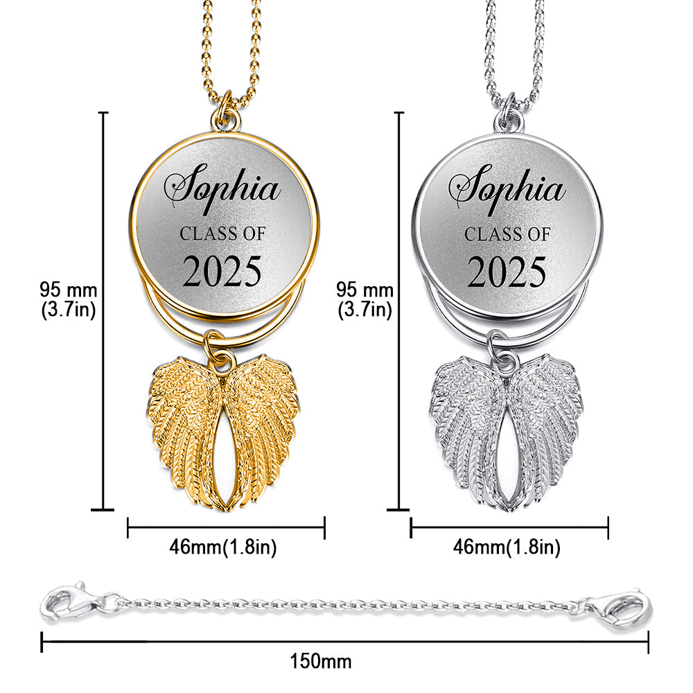 Herzlichen Glückwunsch zum Abschluss 2025 – Personalisierter Flügel-Ornament zur Graduierung
