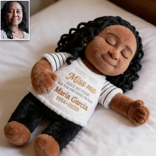 Hug This Pillow And Know I'm Here - Personalized Memorial Premium Faux Fur Pillow