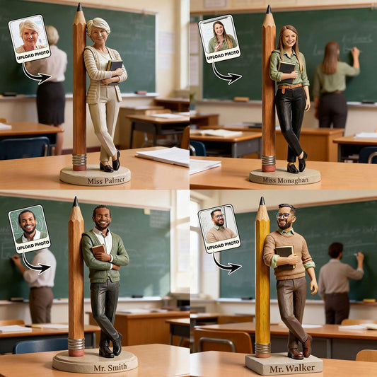 Individuell gestaltbare Acrylplakette für Lehrer nach Foto – personalisierte, individuell geformte Tafel