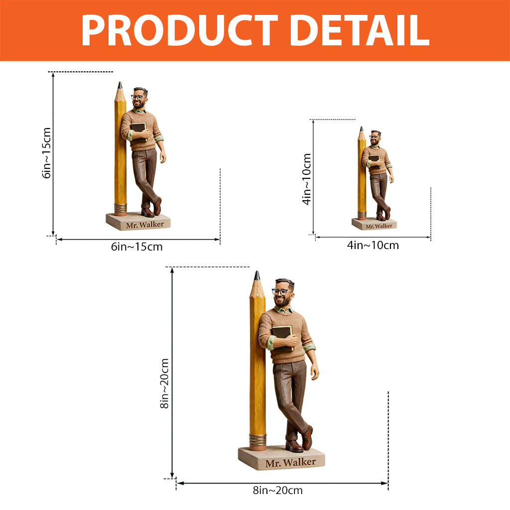 Individuell gestaltbare Acrylplakette für Lehrer nach Foto – personalisierte, individuell geformte Tafel