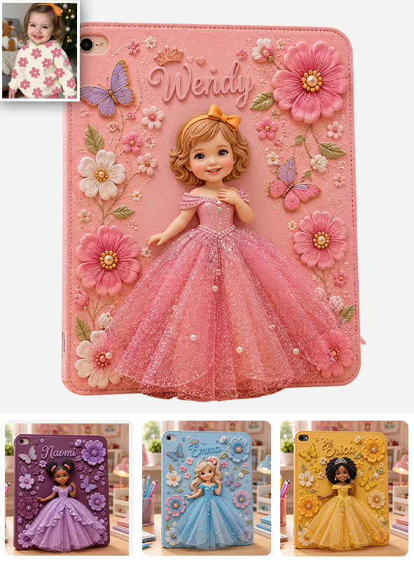 Perfect Princess Case Gift For Kids - Personalized Kid Tablet Cover With Pen Slot